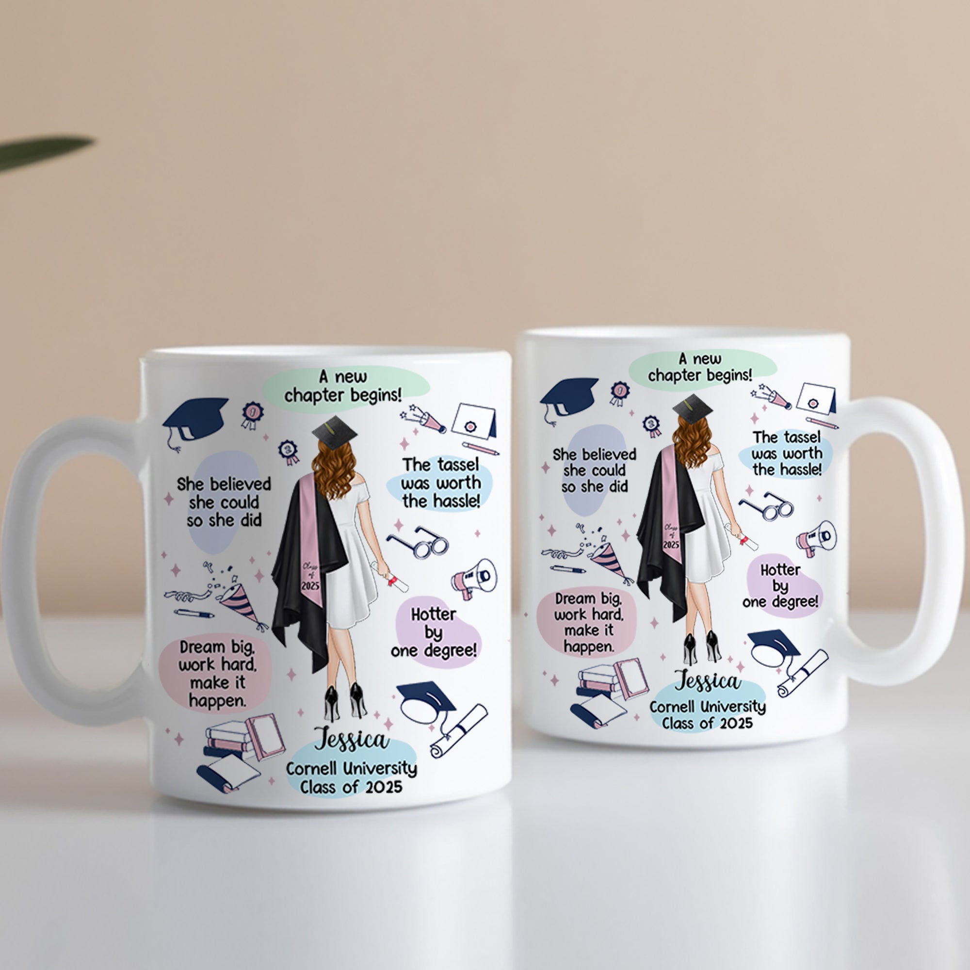 Custom Graduation Gift Mug The Tassel Was Worth The Hassle For Her - N3005 Hn01