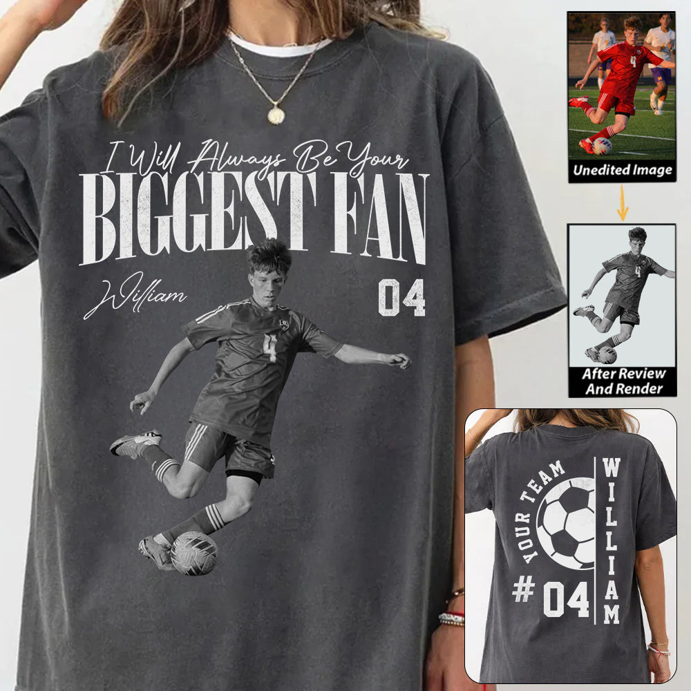 Personalized Soccer Mom Shirt - Washed Tee Retro Bootleg Shirt For Soccer Players T1807