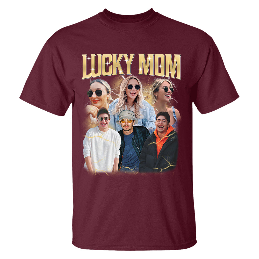 Lucky Mom Custom Bootleg Rap Tee, Custom Photo - Vintage Graphic 90s T-shirt, Custom Photo Shirt, Custom Your Own Bootleg Idea Here, Insert Your Design