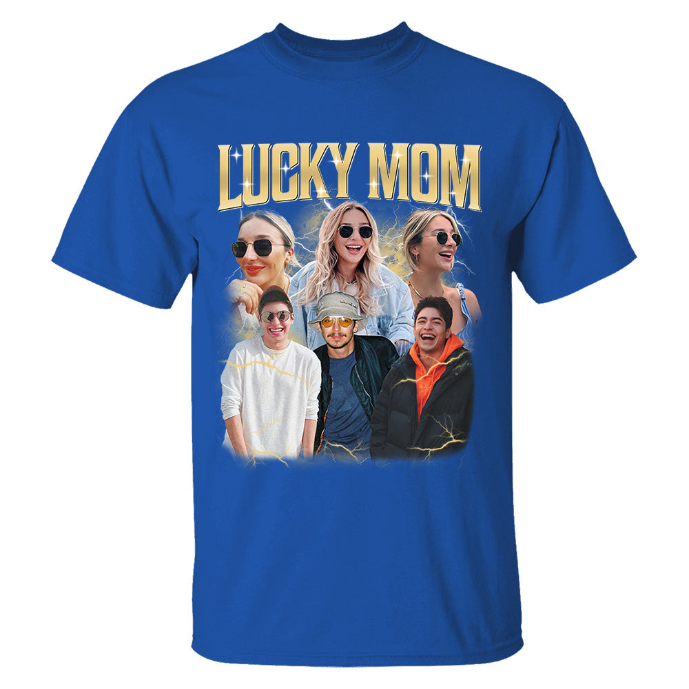 Lucky Mom Custom Bootleg Rap Tee, Custom Photo - Vintage Graphic 90s T-shirt, Custom Photo Shirt, Custom Your Own Bootleg Idea Here, Insert Your Design