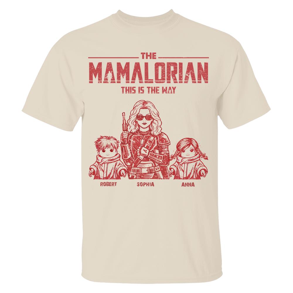 The Momalorian This Is The Way - Personalized Vintage Style Shirt For Mom (Mom/Dad Version) Nh00