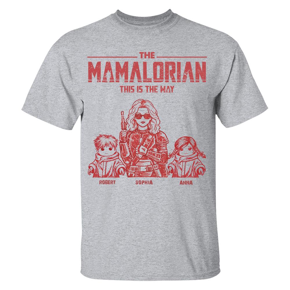 The Momalorian This Is The Way - Personalized Vintage Style Shirt For Mom (Mom/Dad Version) Nh00