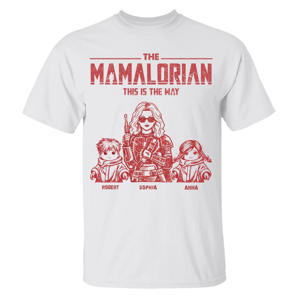 The Momalorian This Is The Way - Personalized Vintage Style Shirt For Mom (Mom/Dad Version) Nh00