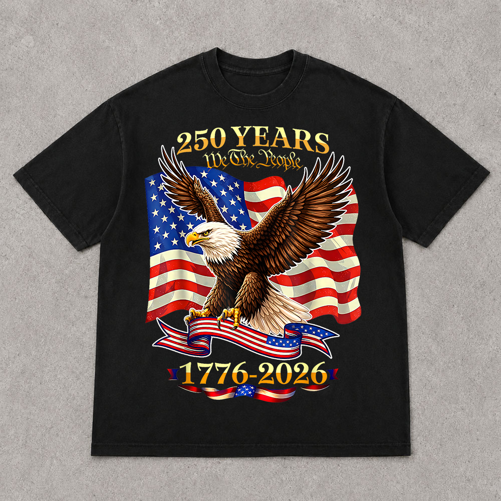 USA 250th Birthday T-Shirt, America 1776-2026 250 Years Fourth of July Tee Hv01