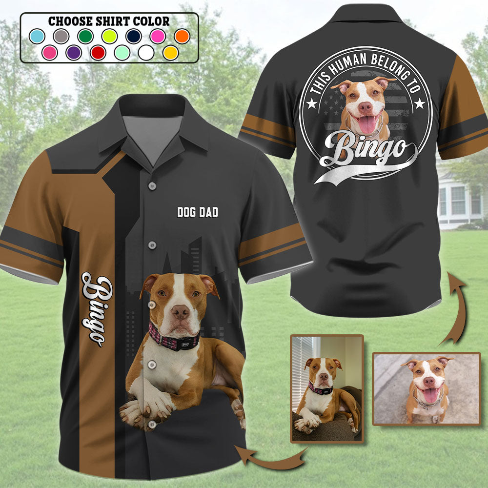 This Human Belong To - Custom Photo Dog Hawaiian Shirt - Gift for Dog Lover A2110 Pt99