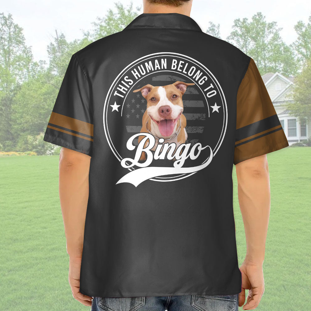 This Human Belong To - Custom Photo Dog Hawaiian Shirt - Gift for Dog Lover A2110 Pt99