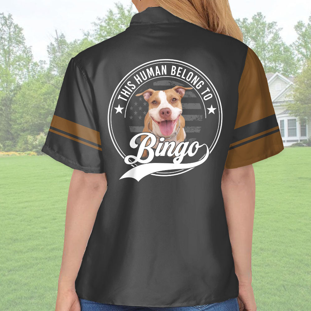 This Human Belong To - Custom Photo Dog Hawaiian Shirt - Gift for Dog Lover A2110 Pt99