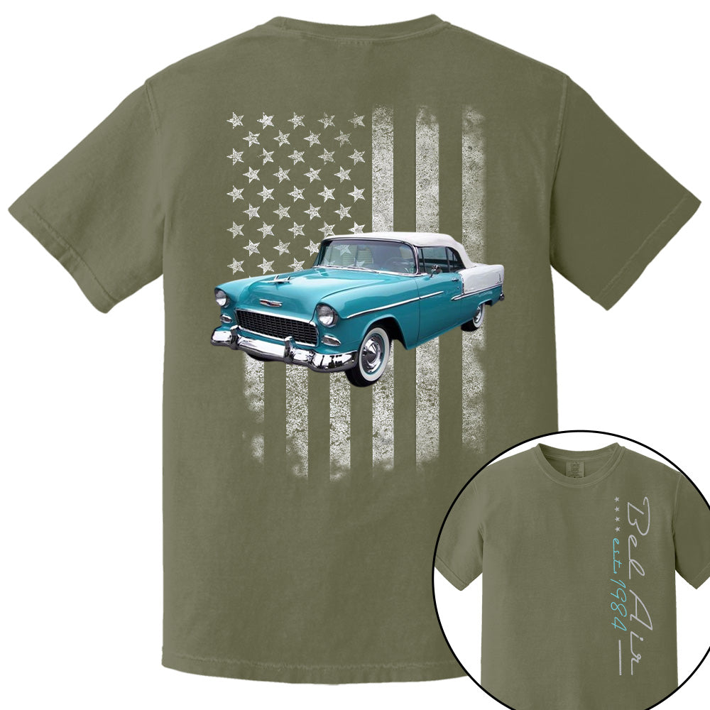 Custom American Flag Car Shirt - Personalized Name Car Shirt A2110