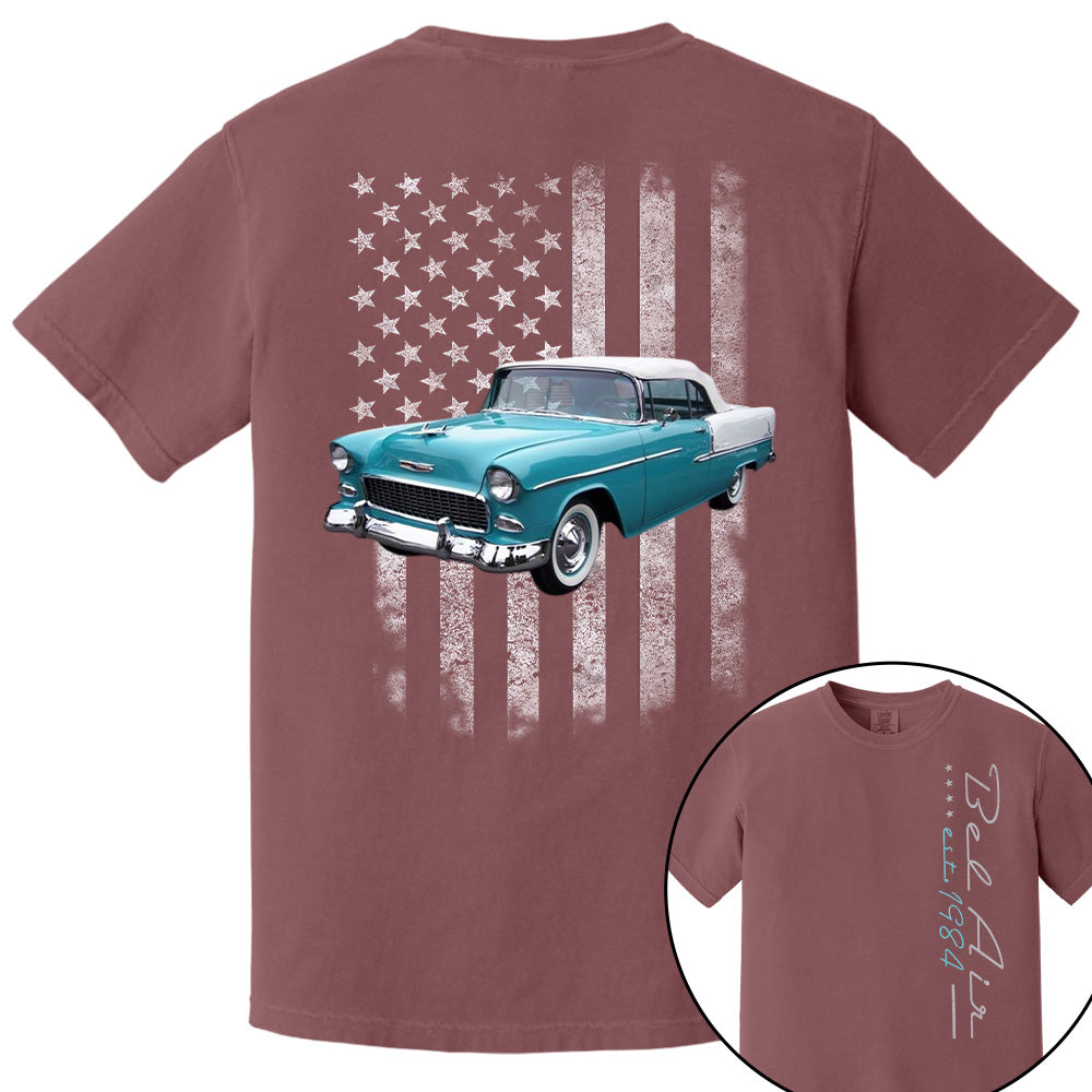 Custom American Flag Car Shirt - Personalized Name Car Shirt A2110
