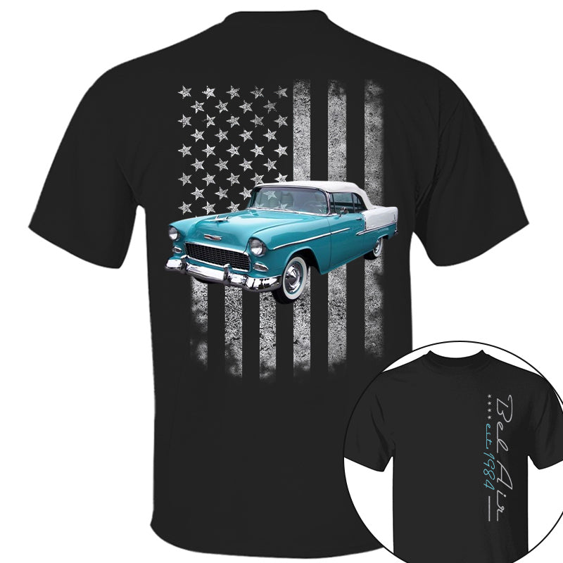 Custom American Flag Car Shirt - Personalized Name Car Shirt A2110
