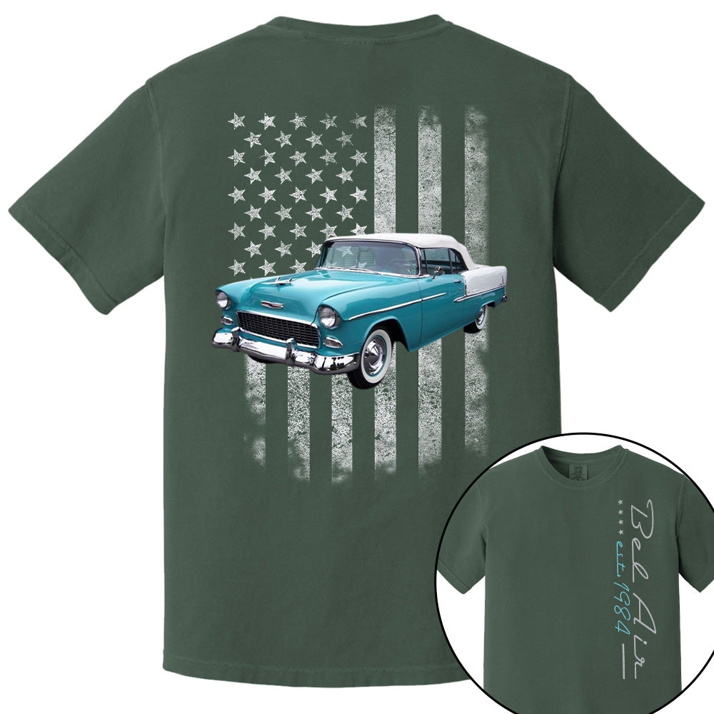 Custom American Flag Car Shirt - Personalized Name Car Shirt A2110