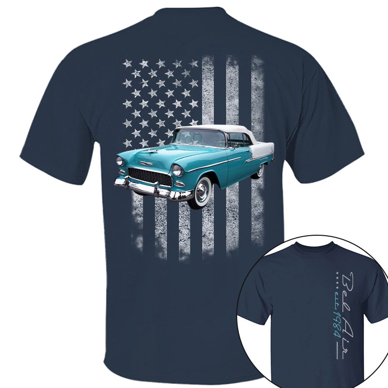 Custom American Flag Car Shirt - Personalized Name Car Shirt A2110