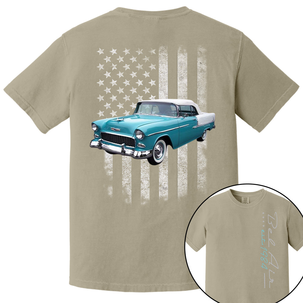 Custom American Flag Car Shirt - Personalized Name Car Shirt A2110
