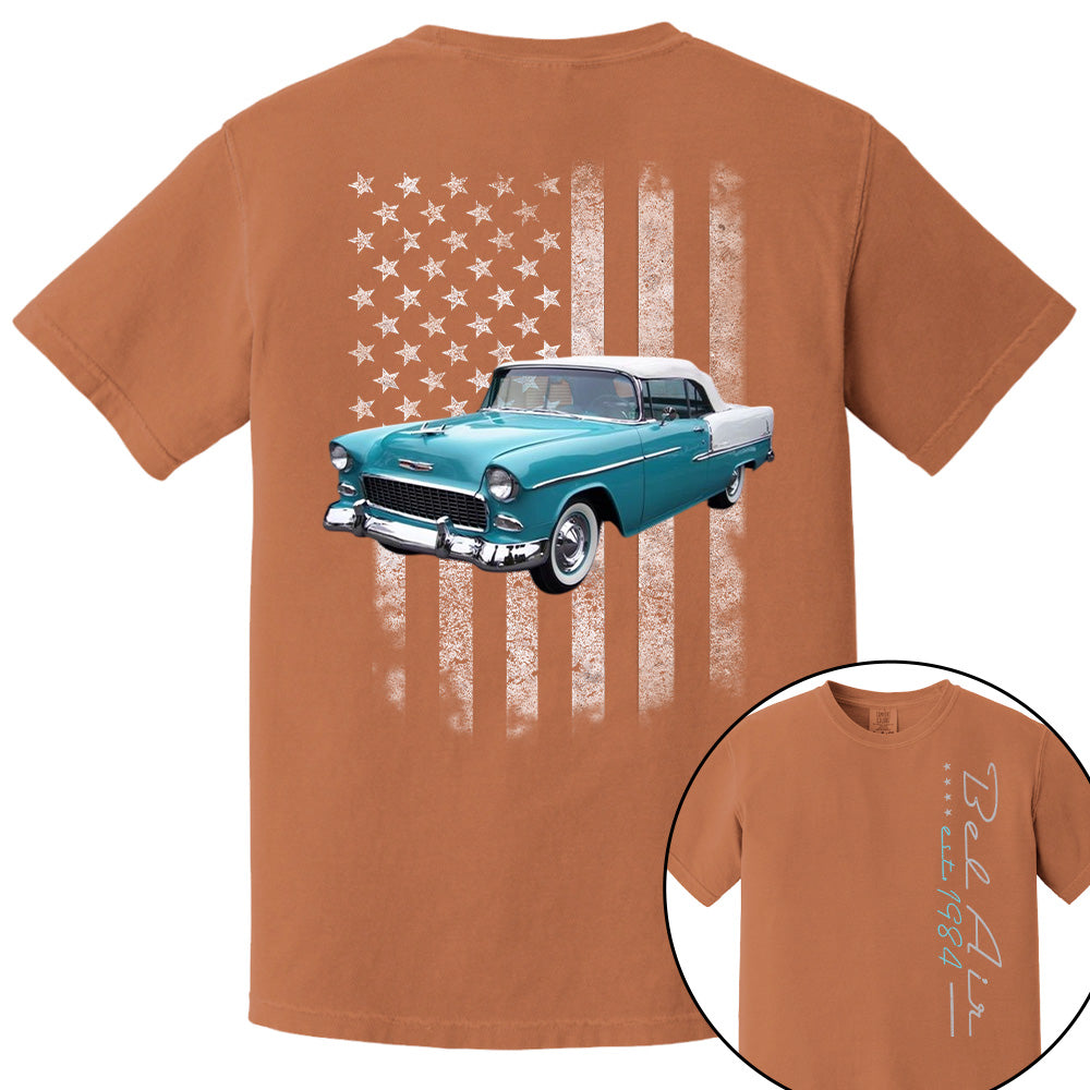 Custom American Flag Car Shirt - Personalized Name Car Shirt A2110