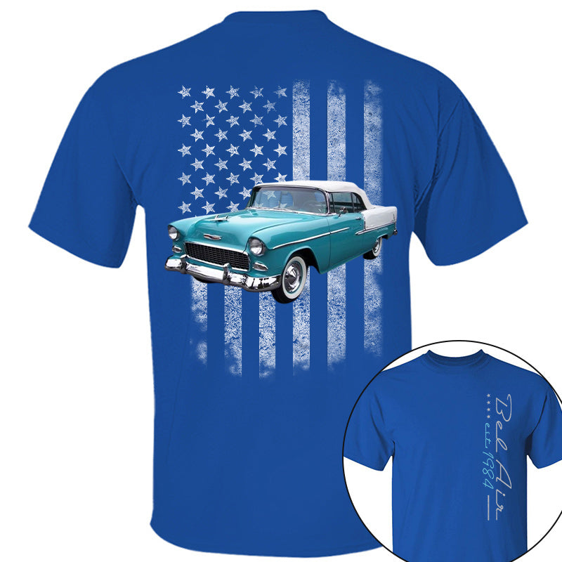 Custom American Flag Car Shirt - Personalized Name Car Shirt A2110