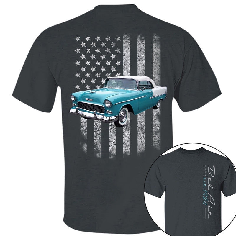 Custom American Flag Car Shirt - Personalized Name Car Shirt A2110