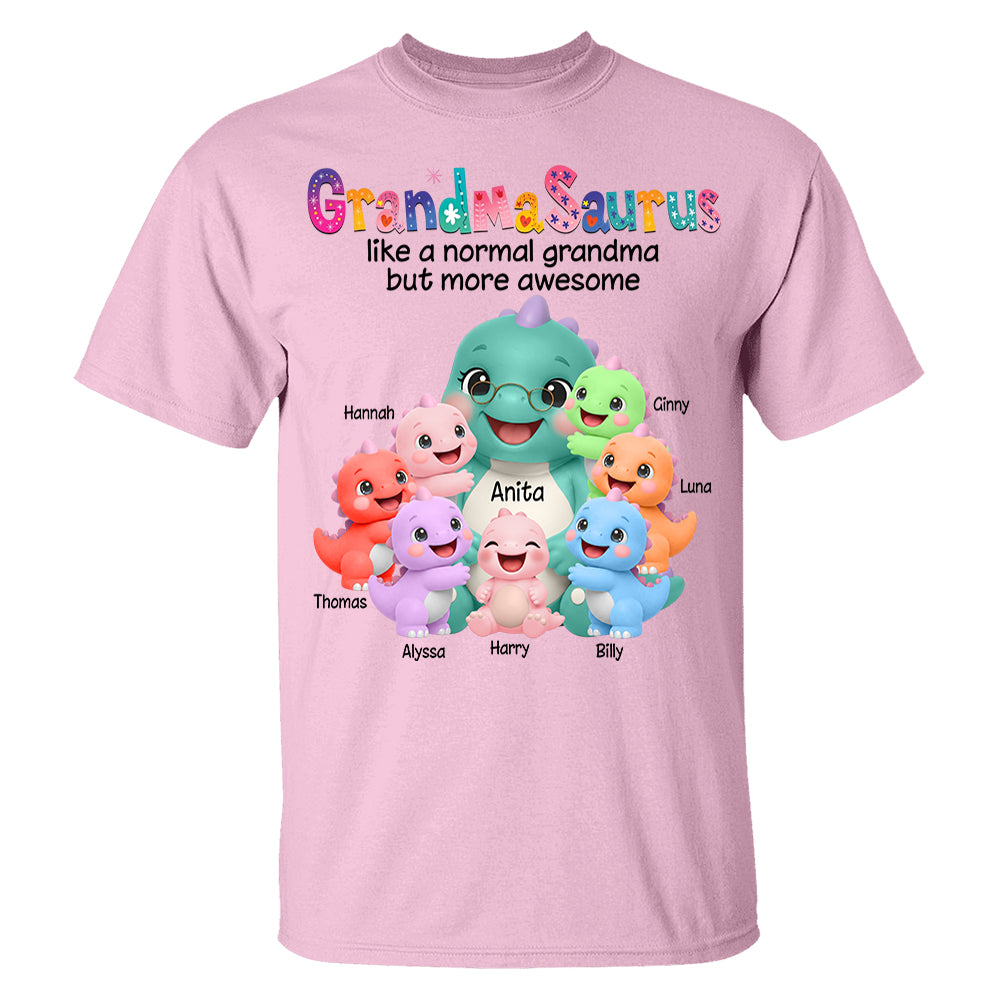 Grandmasaurus Like A Normal Grandma But More Awesome, Grandmasaurus And Grandkids, Custom Shirt Gift For Grandma, Gift for Grandma Tshirt Sweatshirt MI209 Li29
