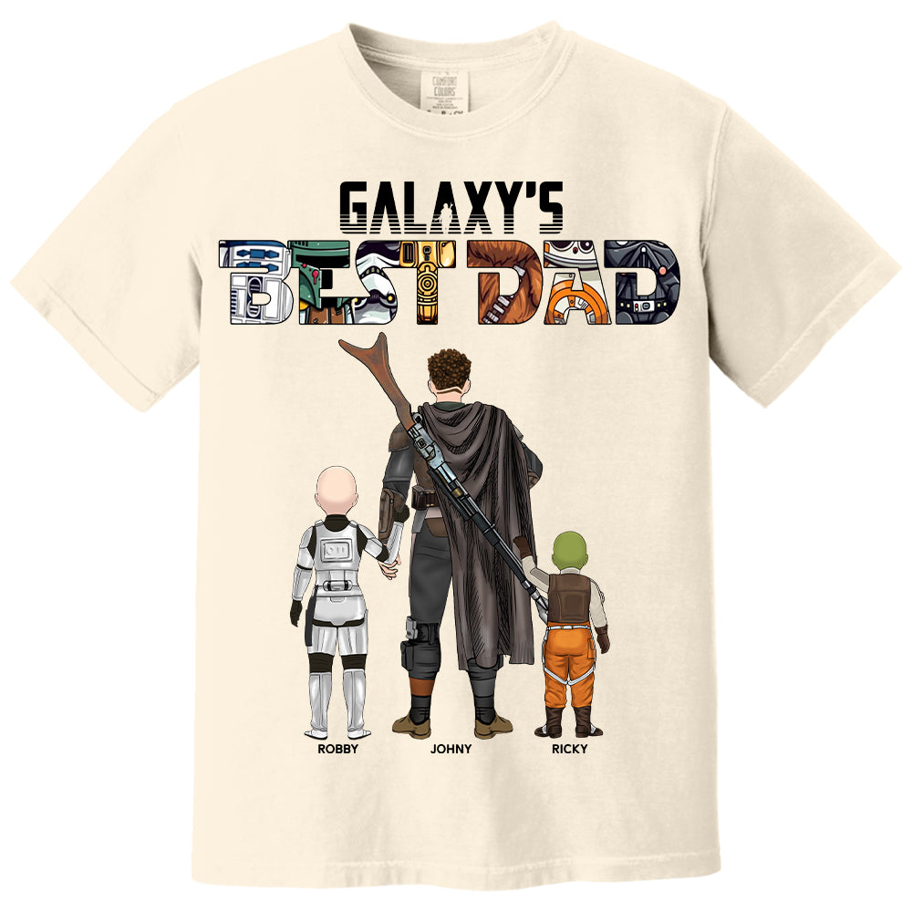 Galaxy's Best Dad, Personalized Shirt For Dad T1807 Hv01