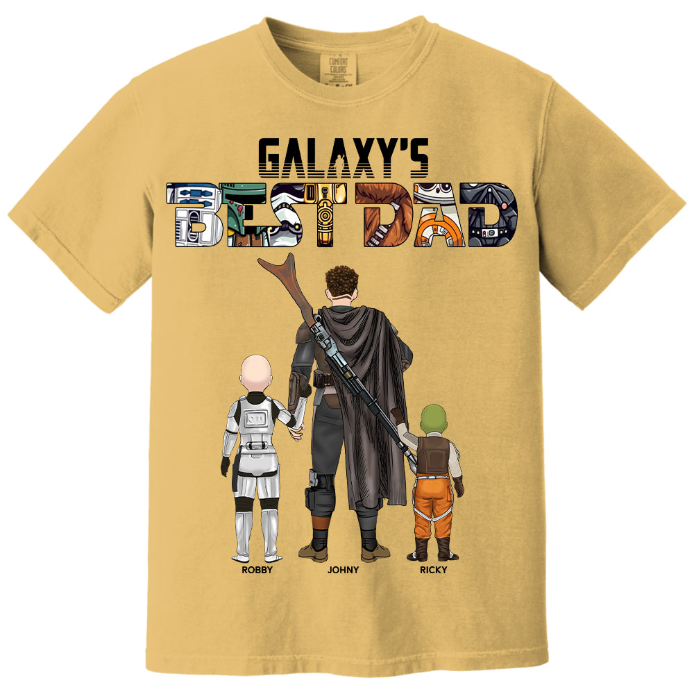 Galaxy's Best Dad, Personalized Shirt For Dad T1807 Hv01