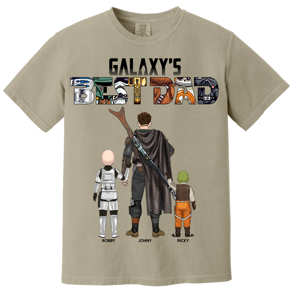 Galaxy's Best Dad, Personalized Shirt For Dad T1807 Hv01