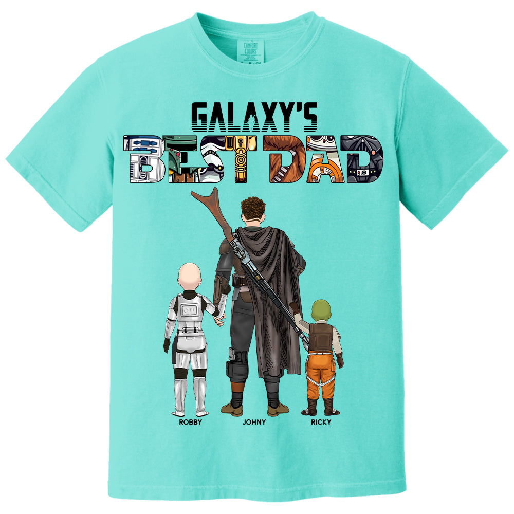 Galaxy's Best Dad, Personalized Shirt For Dad T1807 Hv01