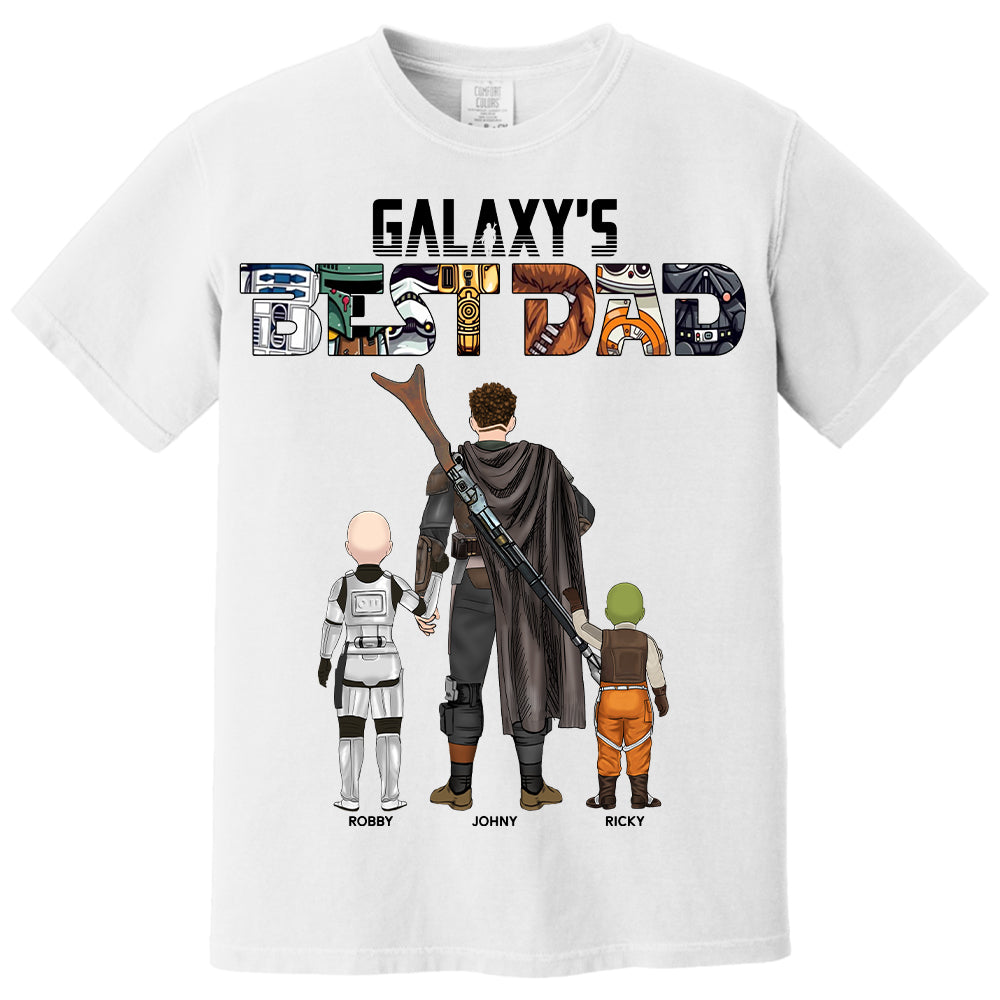 Galaxy's Best Dad, Personalized Shirt For Dad T1807 Hv01