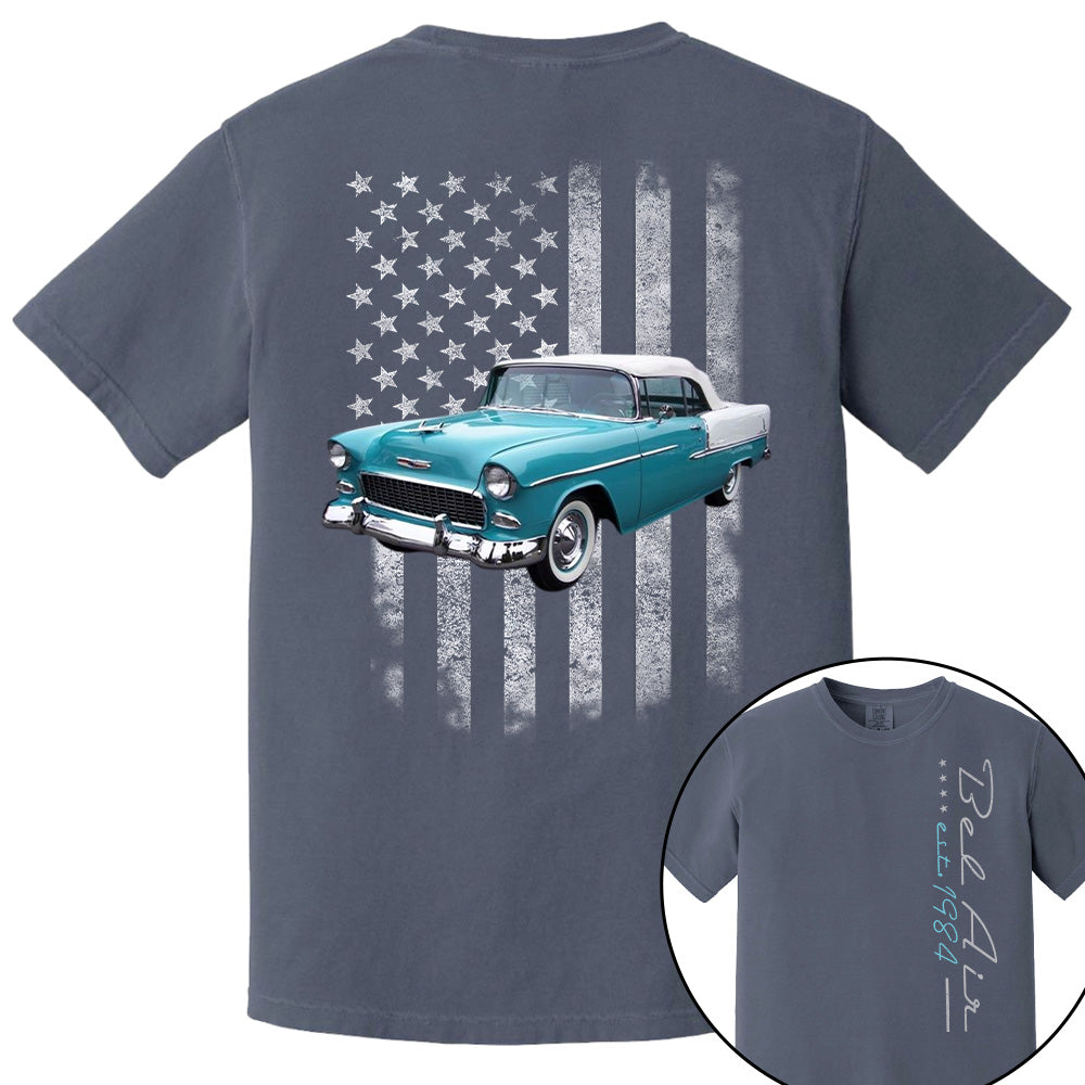Custom American Flag Car Shirt - Personalized Name Car Shirt A2110