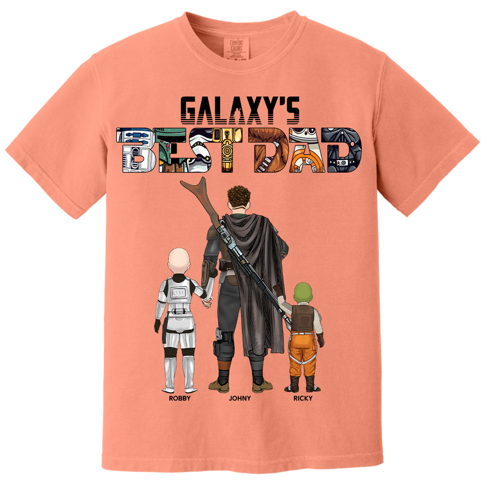Galaxy's Best Dad, Personalized Shirt For Dad T1807 Hv01