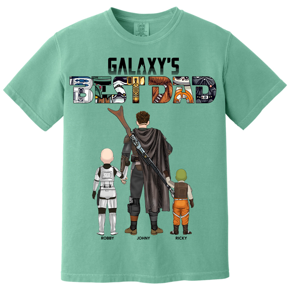 Galaxy's Best Dad, Personalized Shirt For Dad T1807 Hv01