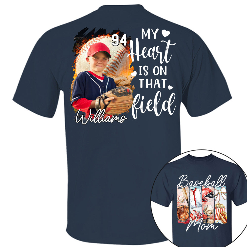 Baseball Mom Shirt, Personalized Baseball Shirt, Gift For Baseball Lover Tu24