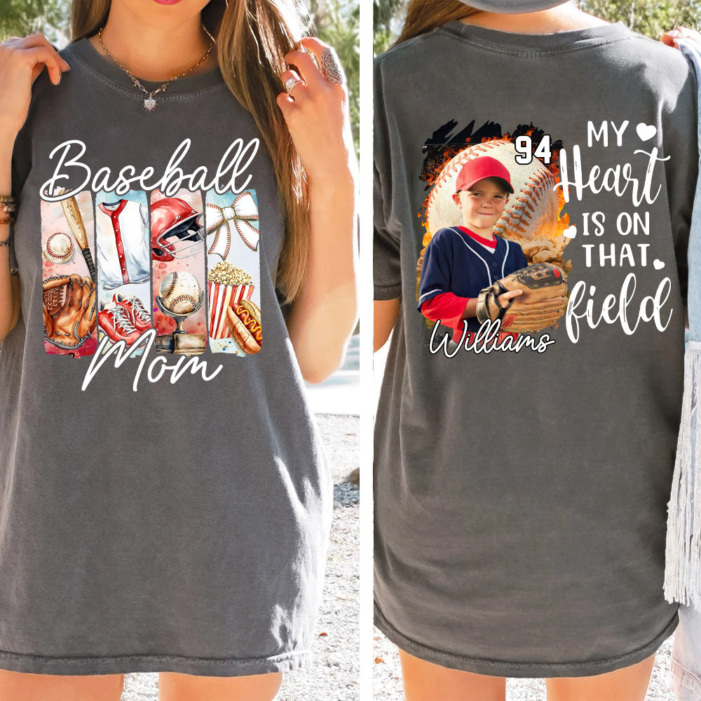 Baseball Mom Shirt, Personalized Baseball Shirt, Gift For Baseball Lover Tu24
