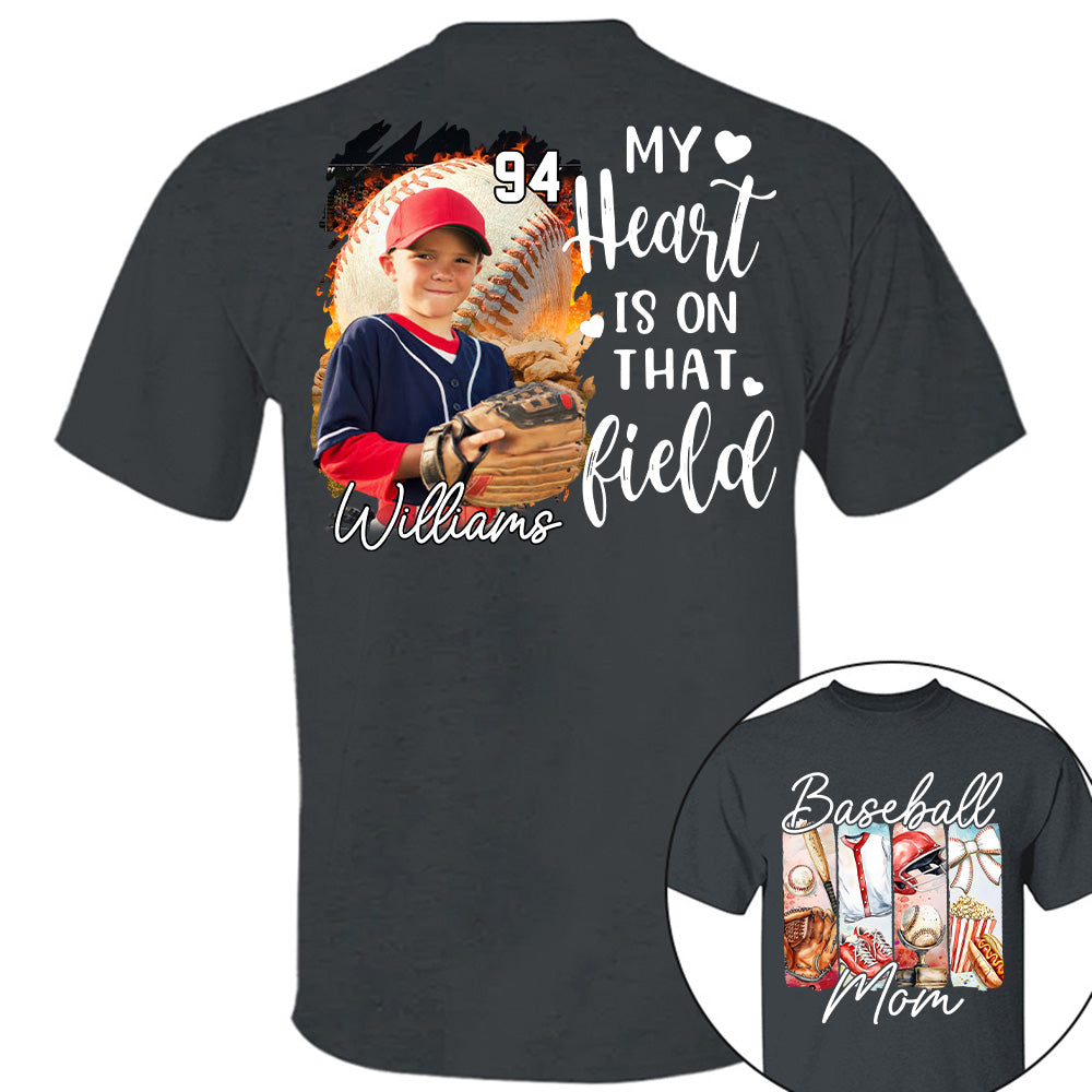 Baseball Mom Shirt, Personalized Baseball Shirt, Gift For Baseball Lover Tu24