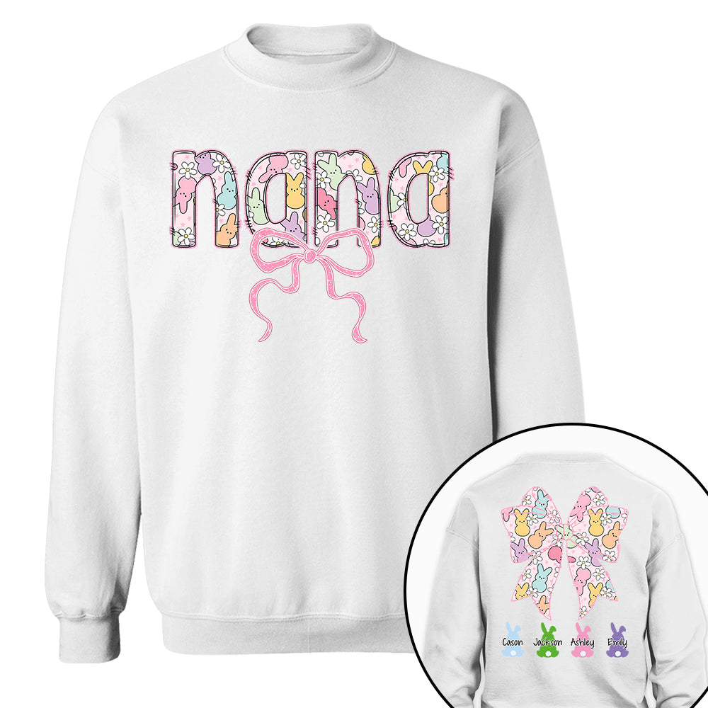 Custom Grandma Bow Easter Grandma And Grandkids T-Shirt Gift for Grandma T1807 VH01