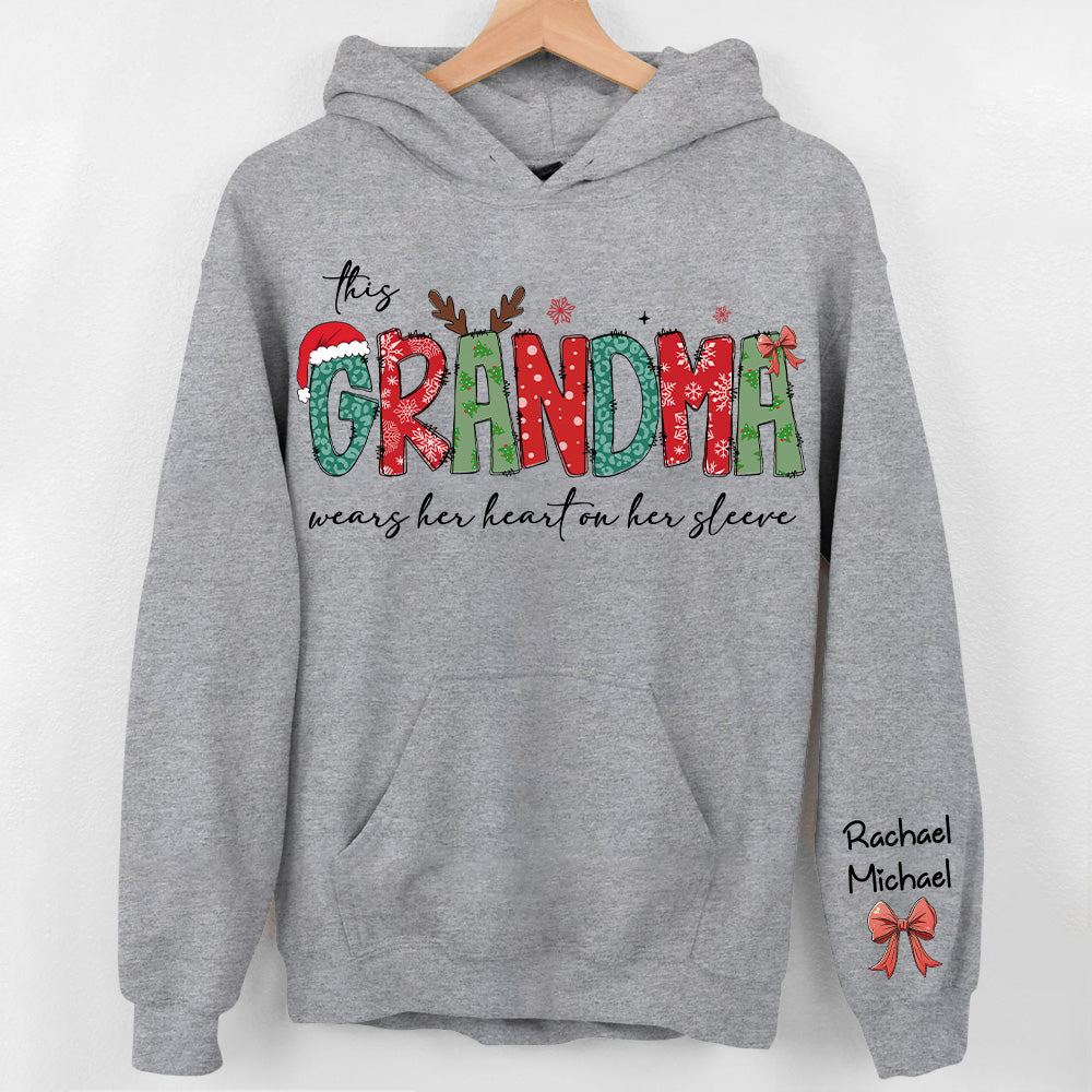 Personalized Christmas Grandma Sweatshirt, Custom Nana Mimi Gigi Shirt NA04