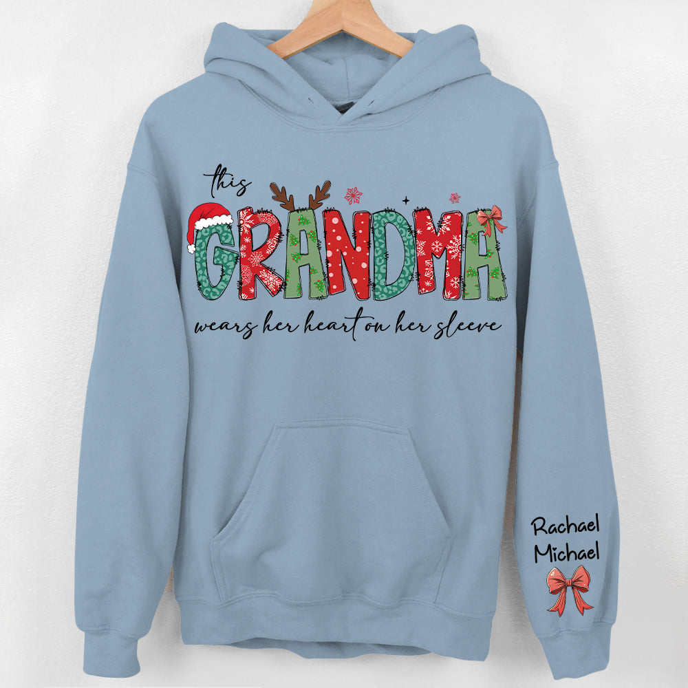 Personalized Christmas Grandma Sweatshirt, Custom Nana Mimi Gigi Shirt NA04