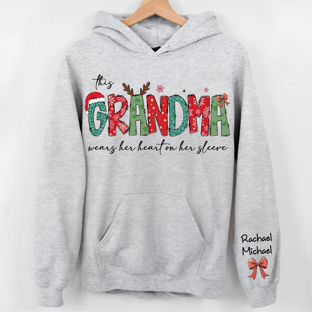 Personalized Christmas Grandma Sweatshirt, Custom Nana Mimi Gigi Shirt NA04