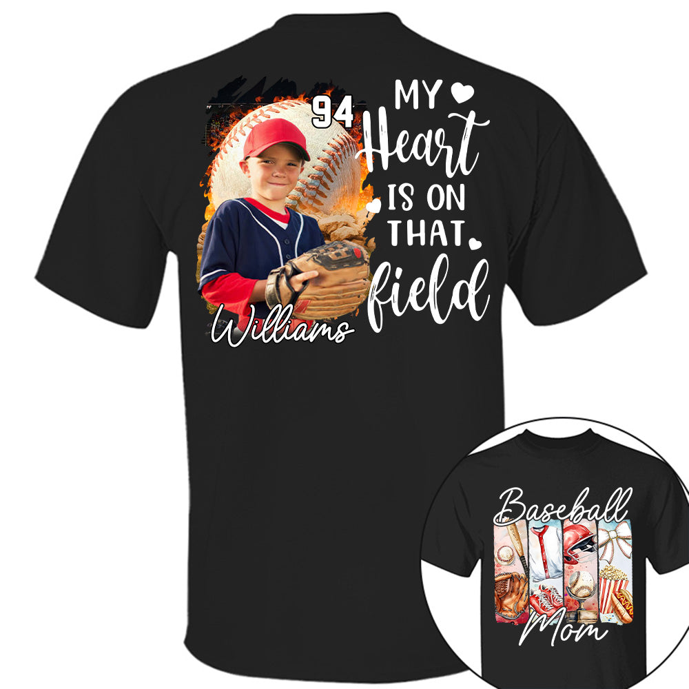Baseball Mom Shirt, Personalized Baseball Shirt, Gift For Baseball Lover Tu24