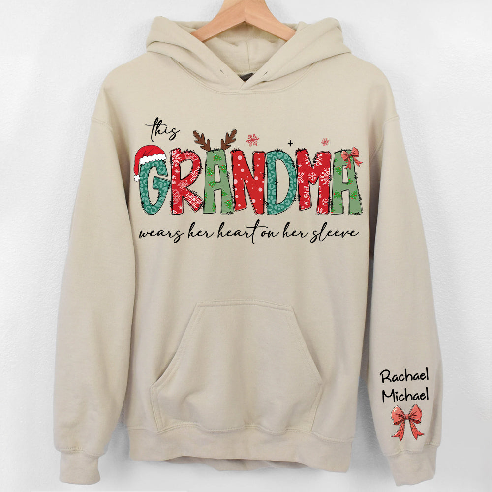 Personalized Christmas Grandma Sweatshirt, Custom Nana Mimi Gigi Shirt NA04