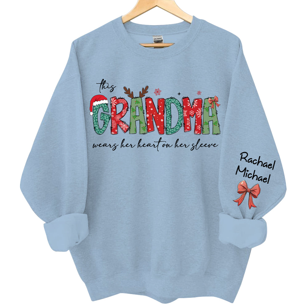 Personalized Christmas Grandma Sweatshirt, Custom Nana Mimi Gigi Shirt NA04