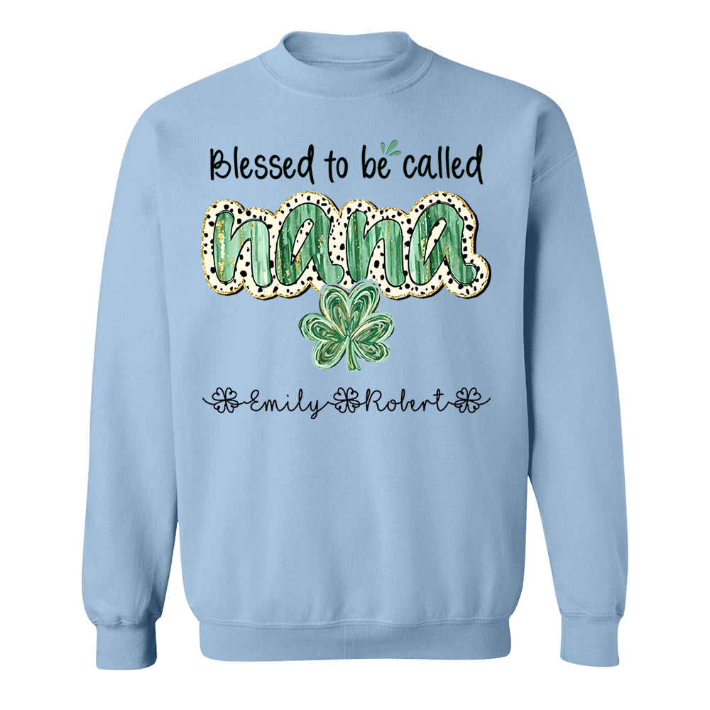 Blessed To Be Called Grandma - Personalized Shirt Lucky St. Patrick Day For Nana Mimi NA04 Hn01