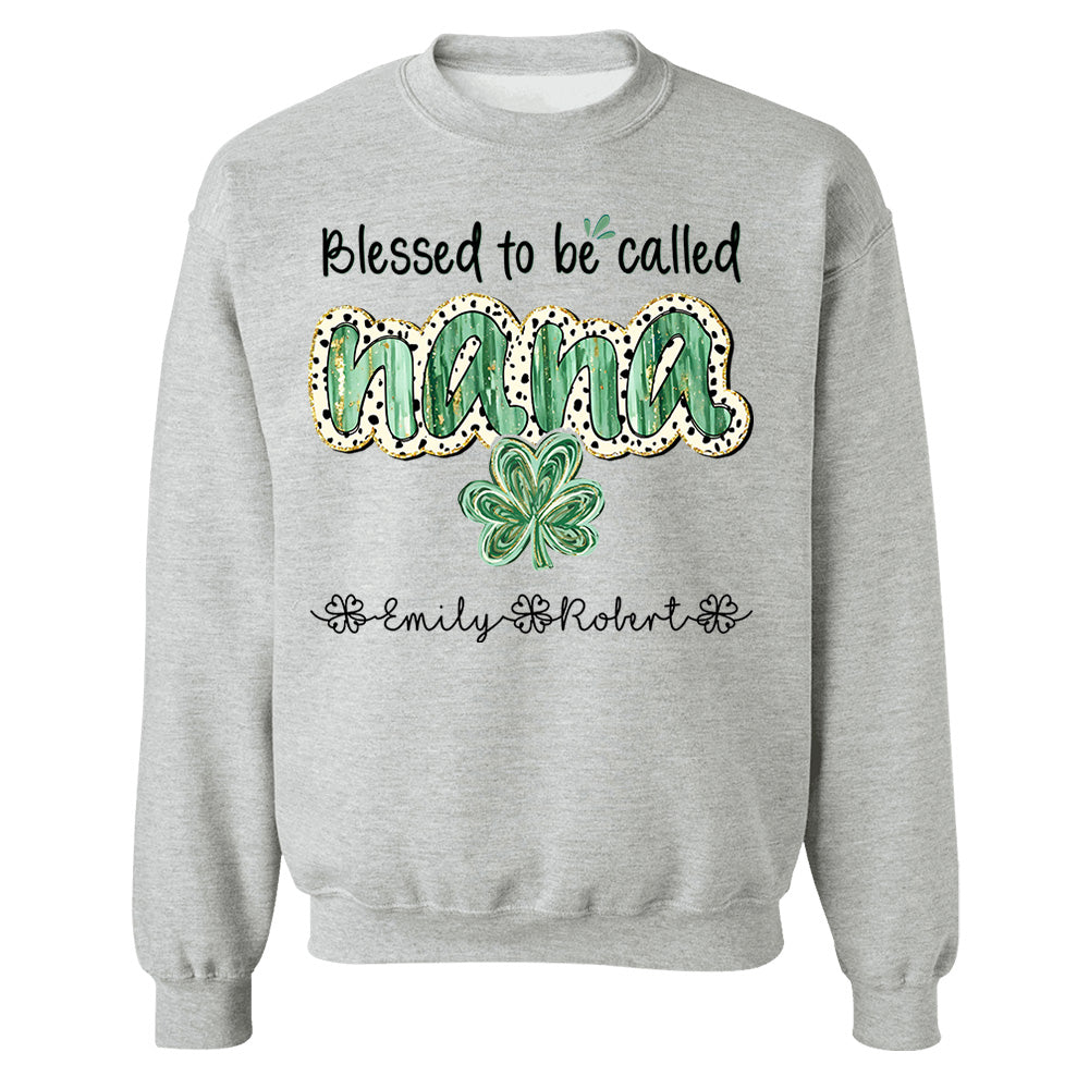 Blessed To Be Called Grandma - Personalized Shirt Lucky St. Patrick Day For Nana Mimi NA04 Hn01