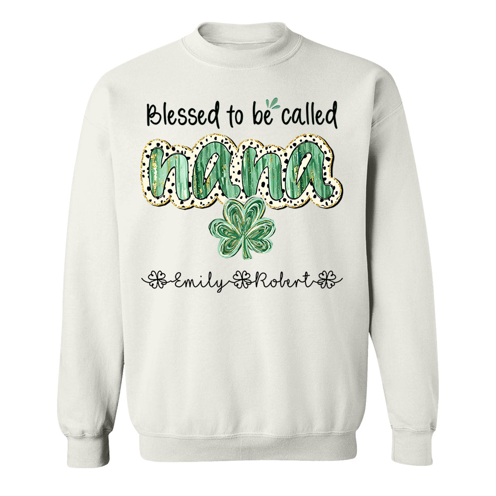 Blessed To Be Called Grandma - Personalized Shirt Lucky St. Patrick Day For Nana Mimi NA04 Hn01