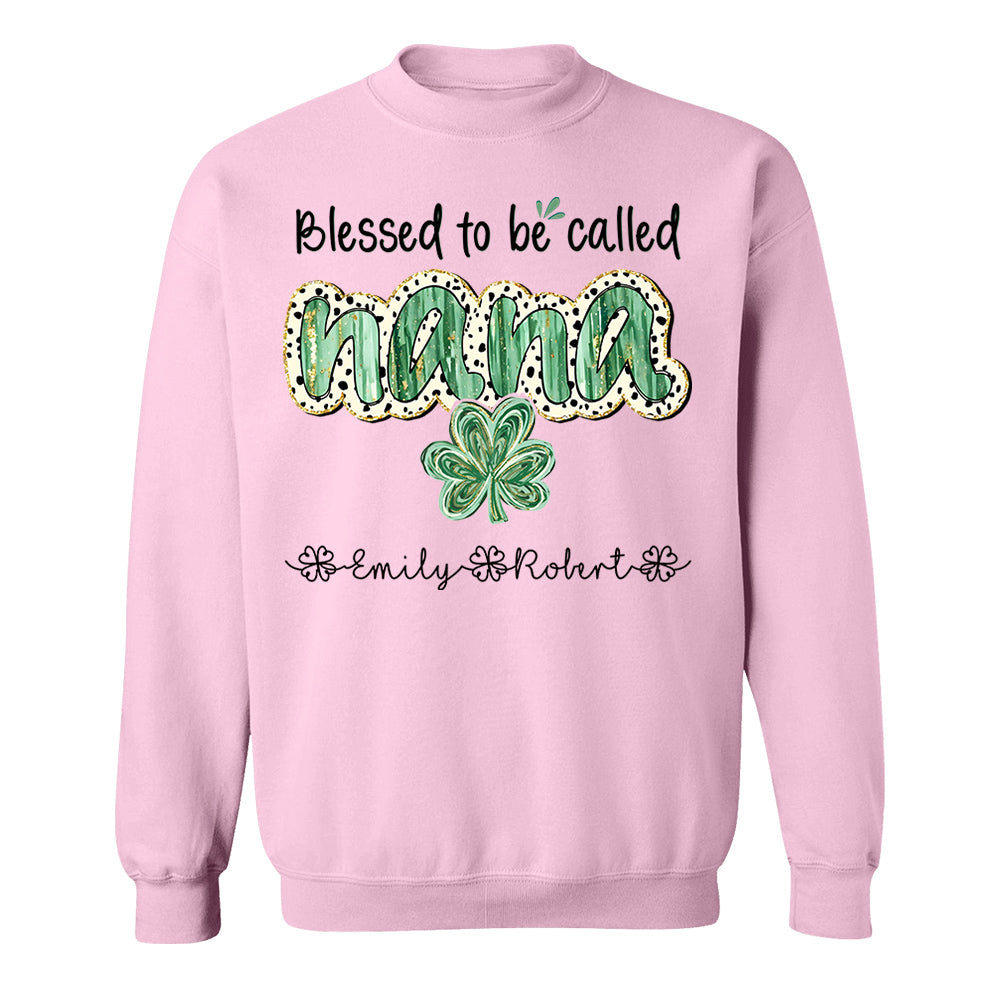 Blessed To Be Called Grandma - Personalized Shirt Lucky St. Patrick Day For Nana Mimi NA04 Hn01