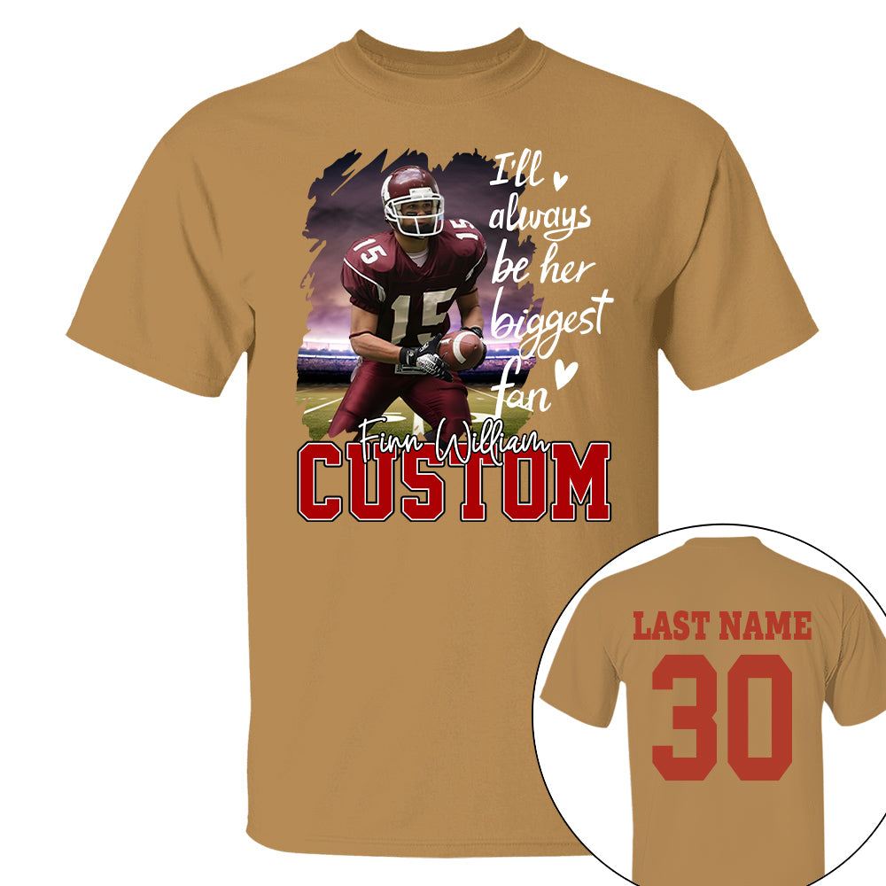 Custom Photo I'll Always Be His Biggest Fan For Sports Lovers - Personalized Gift For Sport Player Vr2 Hv01