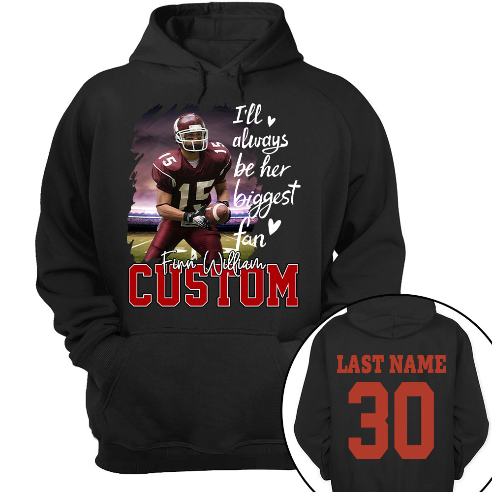 Custom Photo I'll Always Be His Biggest Fan For Sports Lovers - Personalized Gift For Sport Player Vr2 Hv01