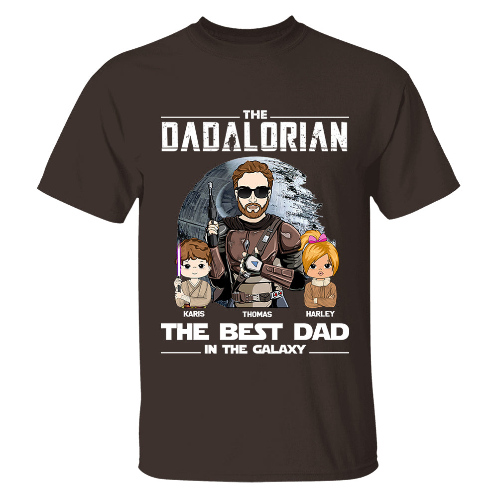 Personalized The Dadalorian The Best Dad In The Galaxy Shirt Gift For Dad - Birthday & Father's Day Gift