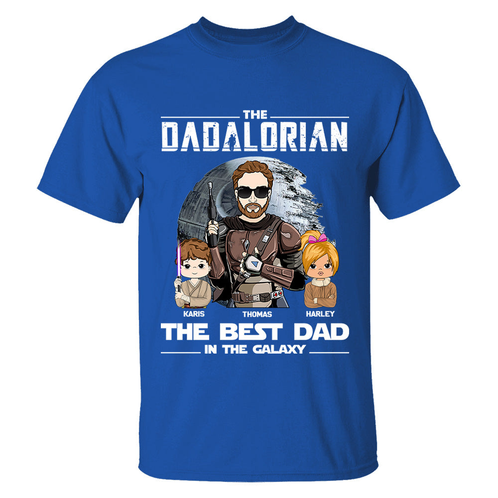 Personalized The Dadalorian The Best Dad In The Galaxy Shirt Gift For Dad - Birthday & Father's Day Gift