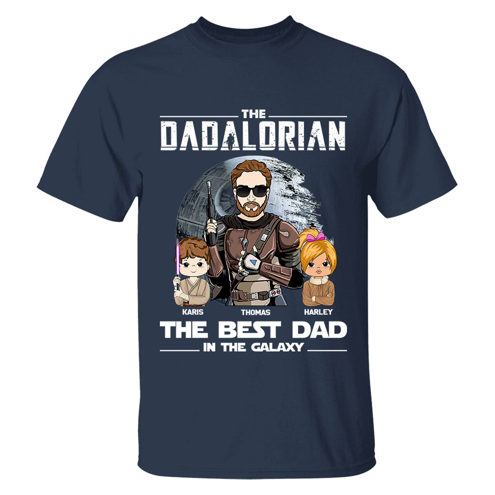 Personalized The Dadalorian The Best Dad In The Galaxy Shirt Gift For Dad - Birthday & Father's Day Gift