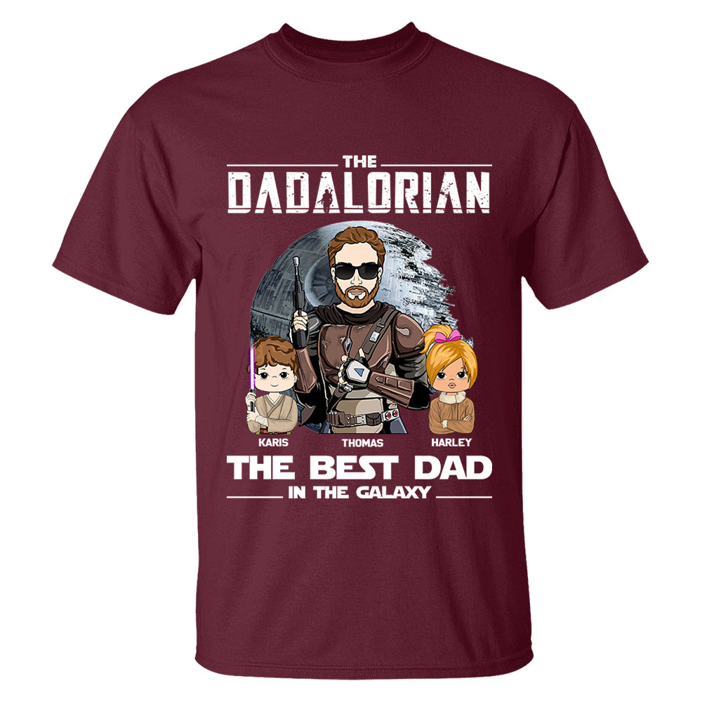 Personalized The Dadalorian The Best Dad In The Galaxy Shirt Gift For Dad - Birthday & Father's Day Gift