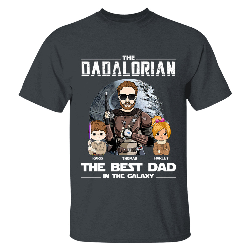 Personalized The Dadalorian The Best Dad In The Galaxy Shirt Gift For Dad - Birthday & Father's Day Gift